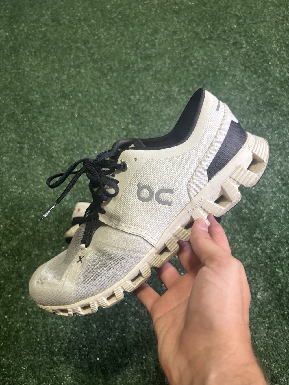 On Running Cloud X 3 Men’s 10.5 Ivory Black Training Running Shoes 60.98706